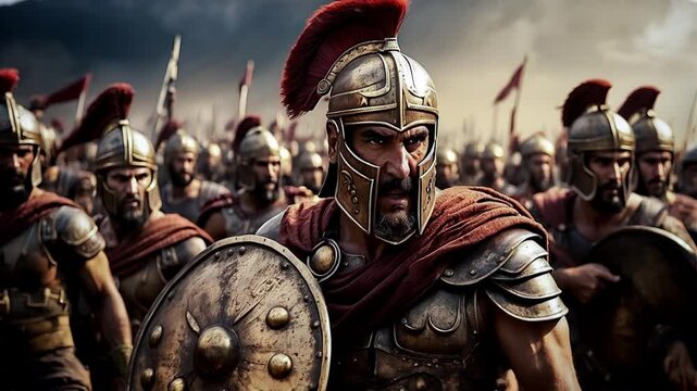 A group of Roman soldiers on the battlefield. 04.