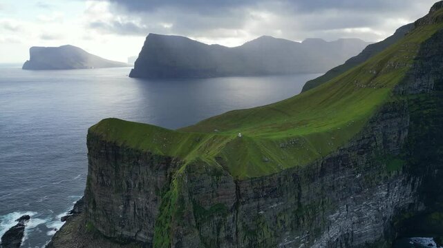 The beautiful scenery of Kalsoy island, Faroe islands
