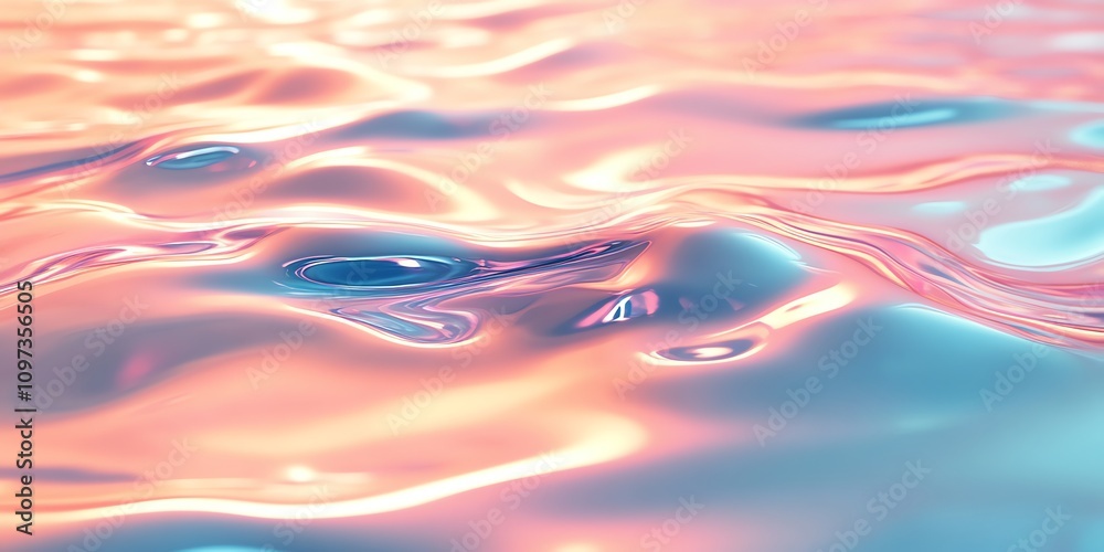 Aufkleber abstract representation of water with soft pastel colors and smooth textures.
