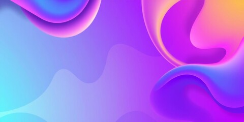 Obraz premium Colorful abstract fluid gradient background design with 3D shaped futuristic elements for landing page, banner, flyer, and presentation advertising, 3D, presentation