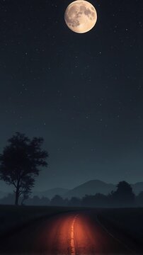4K Night Landscape Wallpaper, Android IOS Background, Mobile Phone Night Wallpaper