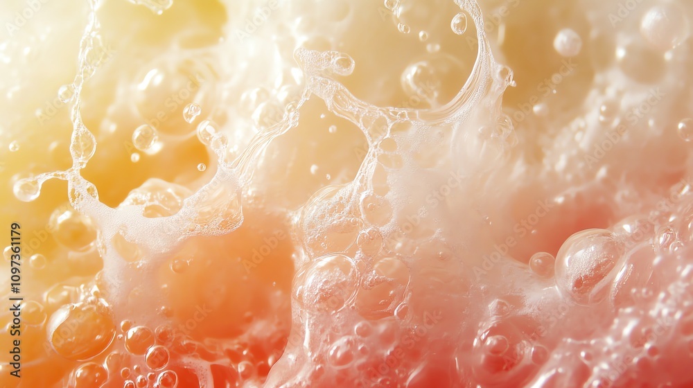 Aufkleber abstract image of bubbles and foam in soft pastel colors, evoking a sense of fluidity.