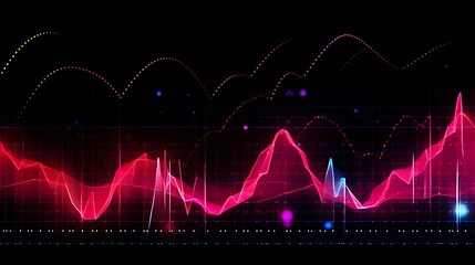 Abstract Red And Blue Data Visualization Graph