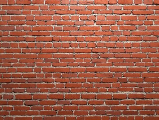Close-up of a red brick wall with cracks and mortar lines, wall., structure, texture