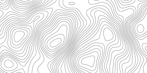 Abstract lines background. Contour maps. Topo contour map design.Black and white lines seamless Topographic map patterns, topography line map.