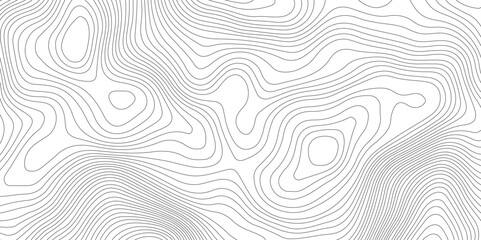 Fototapeta premium Abstract lines background. Contour maps. Topo contour map design.Black and white lines seamless Topographic map patterns, topography line map.