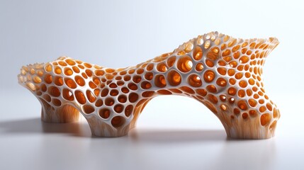 A research team is creating artificial bone structures with a design that combines strength and flexibility, using advanced biomaterials.