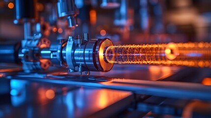 A test of highly secure quantum data transmission by researchers using a laser in a quantum lab.