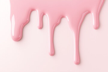 Dripping Pink Liquid on White Background - Cute and Abstract Texture