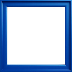 blue wooden frame