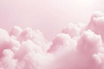 Fototapeta premium Soft pink clouds create a dreamy, serene atmosphere, perfect for backgrounds or designs.