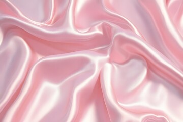 Obraz premium Soft pink satin fabric with elegant folds and a shiny surface.