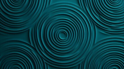 Teal Concentric Circles Abstract Background