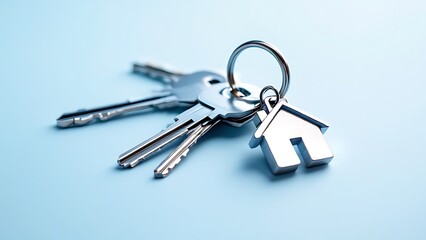 Mortgage, investment, real estate and property concept - close up of house keys.