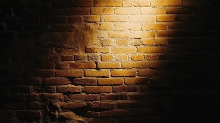 Illuminated Brick Wall Texture Background