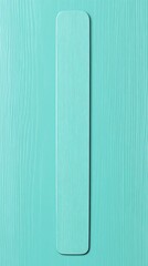 Fototapeta premium A minimalist teal background with a vertical, elongated cutout shape.