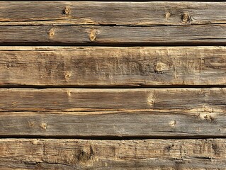 Fototapeta premium Aged wood texture with a rough surface and deep grain lines in various shades of brown and black, showcasing natural imperfections and rustic characteristics.