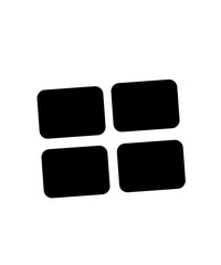 Black window icon illustration on white background