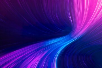 Obraz premium Dynamic Abstract Neon Wave with Purple and Blue Glow. Perfect for technology, innovation, and creative design themes.