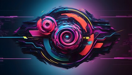Obraz premium A mesmerizing abstract art piece generated by IA