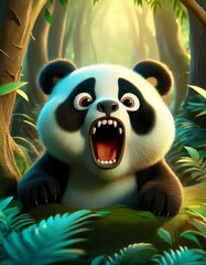 panda in the forest