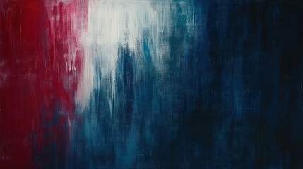 Fototapeta premium Abstract Textured Painting Red White Blue Hues