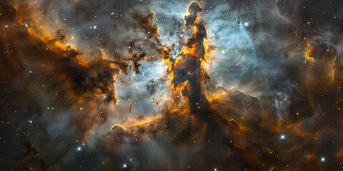 Stunning Nebula Intricate Patterns of Gas and Dust in Deep Space

