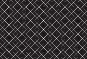 Geometric pattern of black diamonds on a white background. Seamless in one direction. Option with a short fade out.