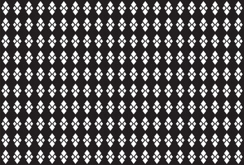 Geometric pattern of black diamonds on a white background. Seamless in one direction. Option with a short fade out.