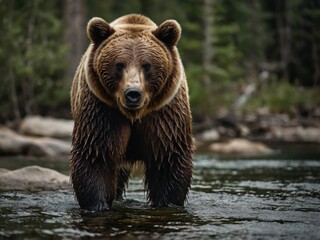 Fototapeta premium Eurasian brown bear (Ursus arctos arctos), also known as the European brown bear.