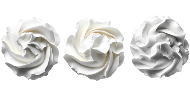 white chocolate cream on white background