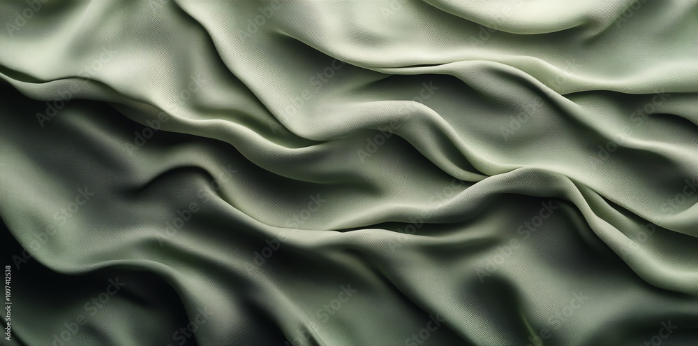 Poster a close-up of softly draped fabric in muted tones, showcasing texture and flow.