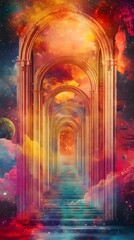 Vibrant Spectrum Arches Transforming into Fantastical Parel Universe Gateway