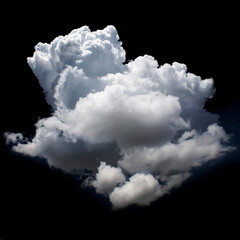 Majestic White Clouds Against a Dark Background