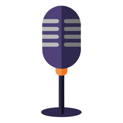 AA microphone vector graphic shows a stylized illustration of a microphone, typically used in design, icons, or logos, with clean lines and a modern, minimalist style