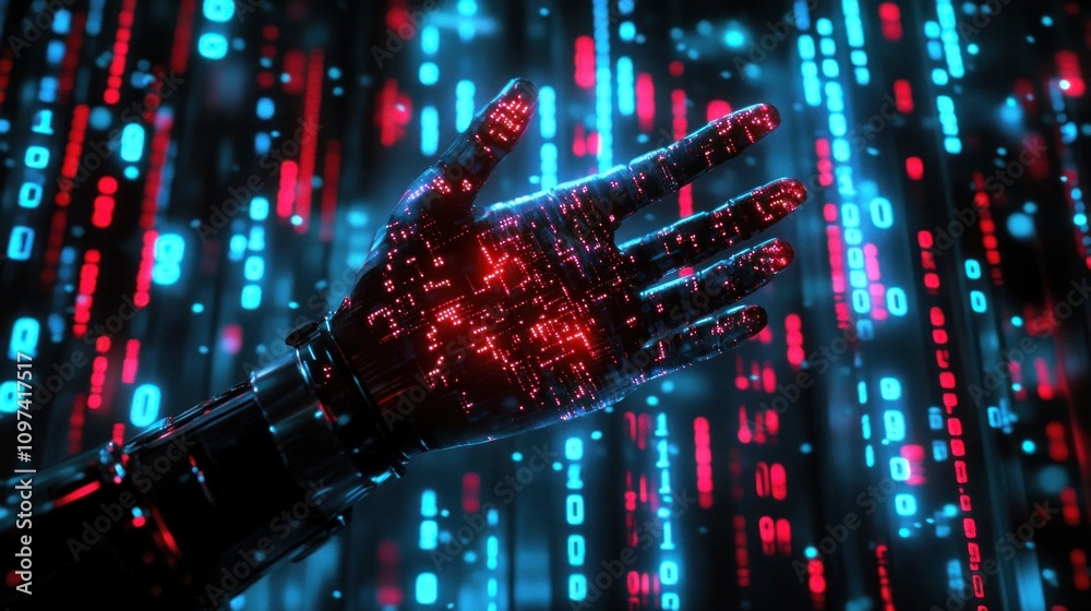 Poster Robotic Hand Reaching Through Digital Binary Code