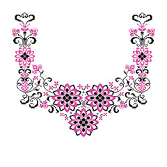 Pixel style fabric pattern shirt collar or collar