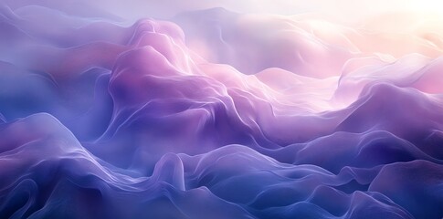 Obraz premium Abstract landscape with soft, flowing shapes in purple and pink hues.