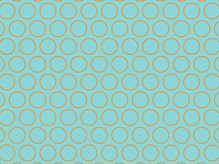 Seamless pattern of orange circles on a light blue background.