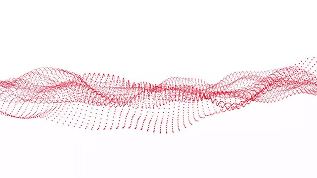 dots wave animation. digital particle dot wave background animation. abstract wave technology background.