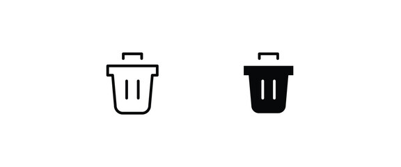 Trash Can Icon, garbage, clean Recycle bin icons button, vector, sign, symbol, logo, illustration, editable stroke, flat design style isolated on white linear pictogram