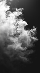Fototapeta premium Black and white smoke cloud texture background