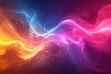 Fototapeta premium Colourful glowing abstract background with smoky wavy lines