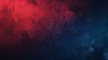 Obraz premium Dark red blue gradient shiny abstract background with space. Twinkling glow stars effect. Like outer space, night sky, universe. Rusty, rough surface, grain