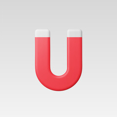 3d Realistic Magnet icon vector illustration
