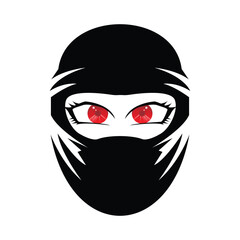 red black ninja mask