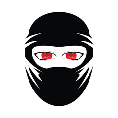 red black ninja mask