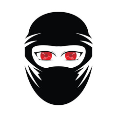 red black ninja mask