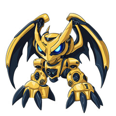 Anime Cartoon Character Manga Monster Dragon Toy Game 2D Yellow Comic book Robot