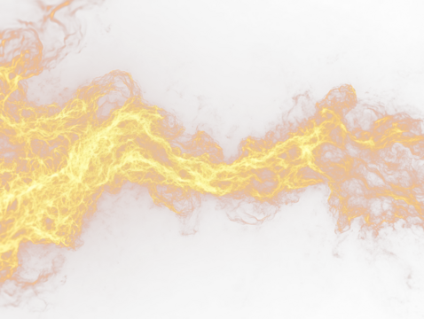 Abstract fiery stream on black Transparent Background.